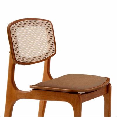 Conjunto com 2 cadeiras Malta Premium em Madeira Maciça para Sala de Jantar Moderna Mobília Star Caramelo Imbuia