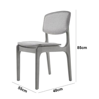 Conjunto com 2 cadeiras Malta em Madeira Maciça para Sala de Jantar Moderna Mobília Star Caramelo Imbuia