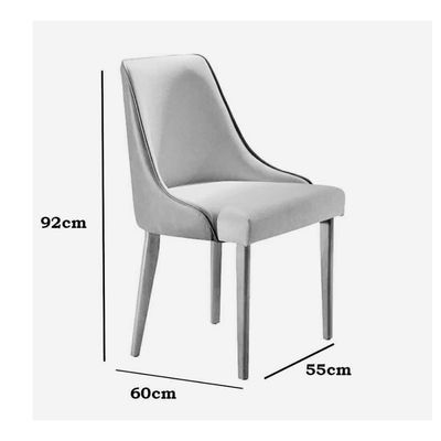 Conjunto com 2 Cadeiras Esmeralda em Madeira Maciça para Sala de jantar - Moderna Star Caramelo/ Turim Imbuia