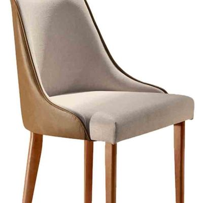 Conjunto com 2 Cadeiras Esmeralda em Madeira Maciça para Sala de jantar - Moderna Star Caramelo/ Turim Imbuia