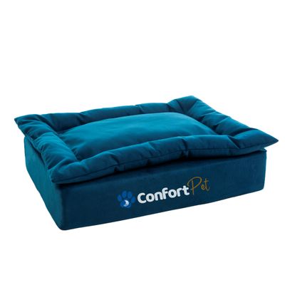 Cama Pequena Confort Pet Sonos com Pillow Removível Azul