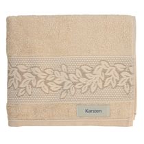 Toalha de Rosto 80x48cm Provence Bege Grão Karsten