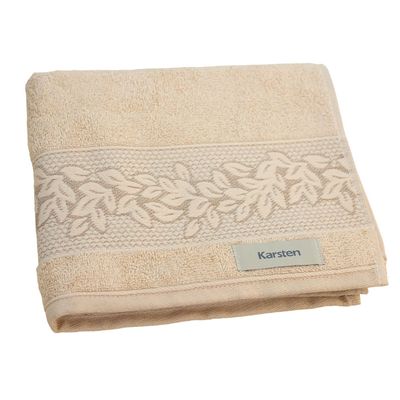 Toalha de Rosto 80x48cm Provence Bege Grão Karsten