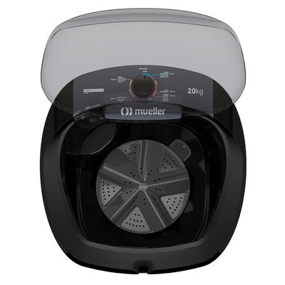 Lavadora de Roupas MLT20B 20kg Semiautomática Mueller Preto / 110v