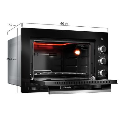 Forno Elétrico de Embutir MFE50K 50 Litros Mueller Preto / 110v