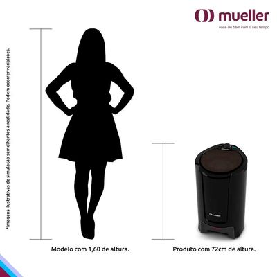 Centrífuga de Roupas Fit 15kg Mueller Preto / 110v