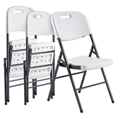 Kit 03 Cadeiras Dobráveis Camping com Estrutura em Aço Loomber Branco