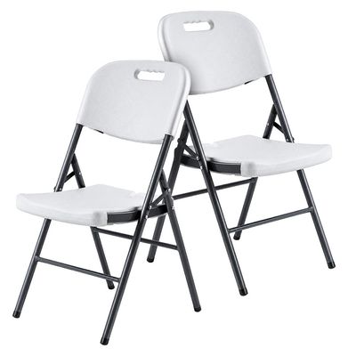 Kit 02 Cadeiras Dobráveis Camping com Estrutura em Aço Loomber Branco
