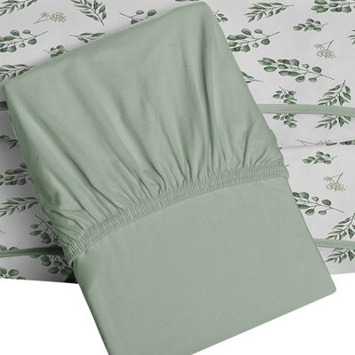 Jogo de Lençol KazzaVip Queen Malha 100% Algodão Clarice 3 peças Linha Premium Verde