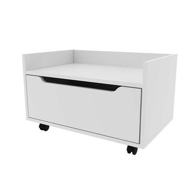 Gabinete Banheiro Suspenso c/Rodizio BN3647 s/ Cuba c/1 Gaveta 60cm Mármore Branco Tecno Mobili