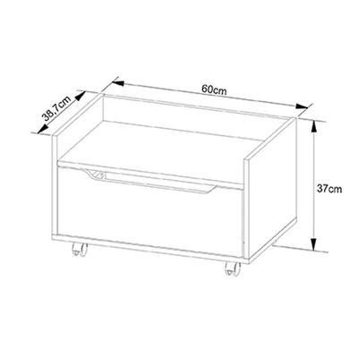 Gabinete Banheiro Suspenso c/Rodizio BN3647 s/ Cuba c/1 Gaveta 60cm Mármore Branco Tecno Mobili