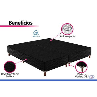 Cama Box CRC Queen +Colchão Anatômico Ortopédico Mega Paropas 158x198