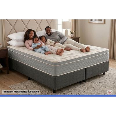 Conjunto Box Solteiro: Colchão Anatômico Paropas D45 Confort Mega Firme+Base CRC Black (88x188)