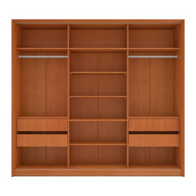 Guarda-Roupa Casal Madrid 3 Portas 4 Gavetas Freijó e Creme