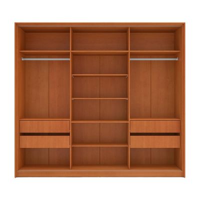 Guarda-Roupa Casal com Espelho Madrid 3 Portas 2 Gavetas Freijó e Creme