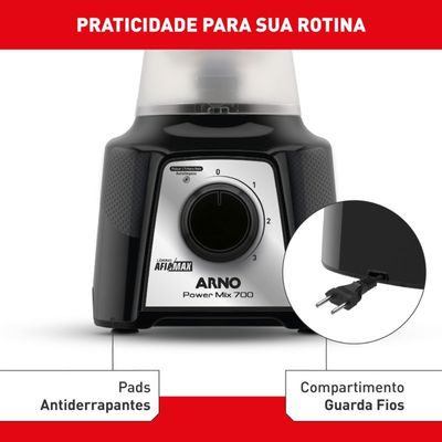 Liquidificador Power Mix LQ10 700W Arno Preto / 127V
