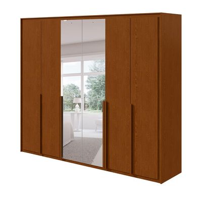 Guarda-Roupa Casal com Espelho Imperatore 6 Portas 6 Gavetas Frassino