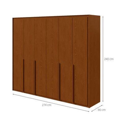 Guarda-Roupa Casal Imperatore 6 Portas 6 Gavetas Frassino