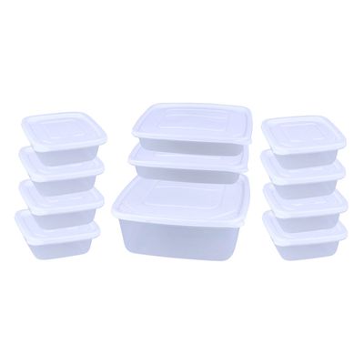 Conjunto de Potes São Bernardo Multiclick em Plástico Quadrado com 11 Peças - Item Sortido UNICA