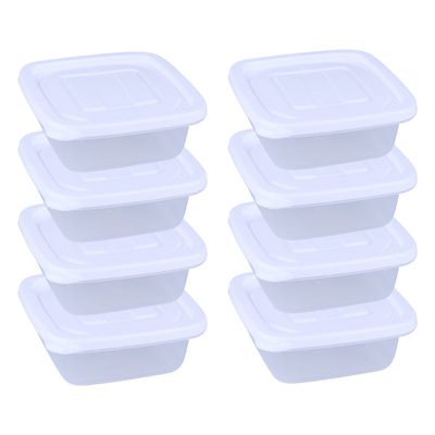 Conjunto de Potes São Bernardo Multiclick em Plástico Quadrado com 11 Peças - Item Sortido UNICA