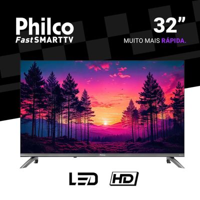 Smart TV 32" HD Philco P32CRB Roku TV HDR10 Dolby Audio