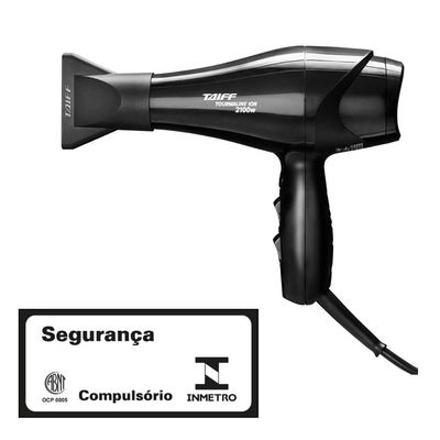 Secador de Cabelo Taiff Tourmaline 2100W Preto Íons Preto / 110
