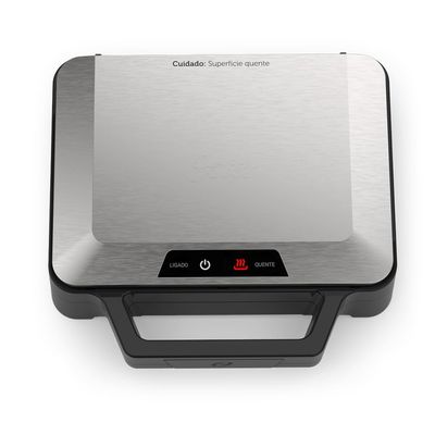 Sanduicheira Oster OSAN500 1000W Chapas Antiaderentes Alça Isotérmica Porta-fio Inox Inox / 110
