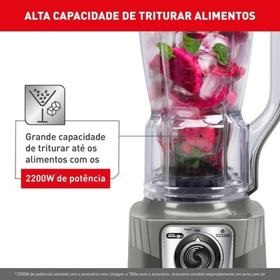 Liquidificador Arno Power Max XXL LN87 Cinza / 110