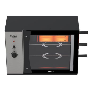 Churrasqueira a Gas Venax Top Chef Gourmet 3 Preto 220 V