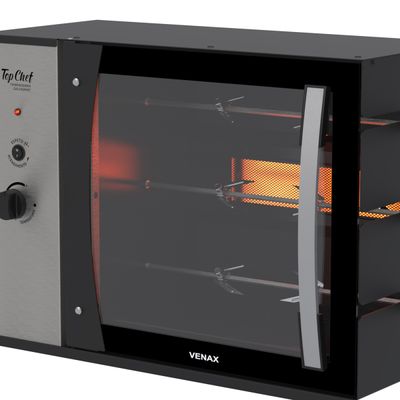 Churrasqueira a Gas Venax Top Chef Gourmet 3 Preto 220 V