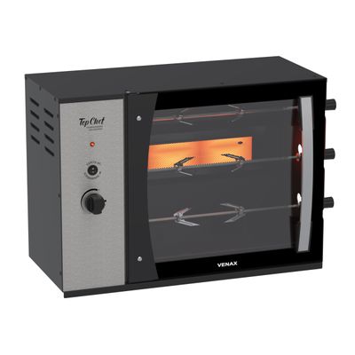 Churrasqueira a Gas Venax Top Chef Gourmet 3 Preto 220 V