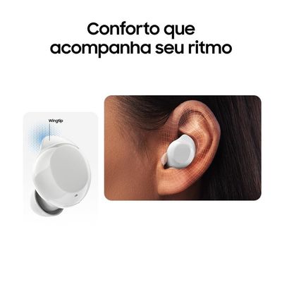Fones de Ouvido Samsung Galaxy Buds Core Intra-auricular Bluetooth Cancelamento de Ruído IA Branco
