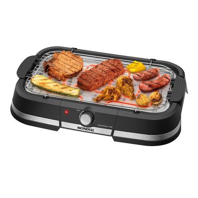 Churrasqueira Elétrica Grand Steak & Grill 1800W CH08BI Mondial Preta 220V