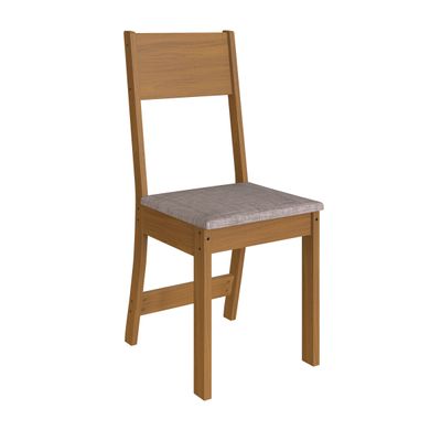 Conjunto de Mesa Retangular com 4 Cadeiras Indekes Orquídea Freijó/Off White
