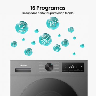 Lava e Seca Hisense WD1i11 11kg Lava e 7kg Seca Titanium Titanium / 110