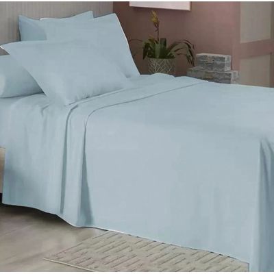 Jogo de Cama Casal Camesa Essencial Neo 100% Algodão Azul 4 Peças UNICA
