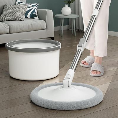 Esfregão Mop Giratório 360 com Balde Redondo Slim - Kit Completo