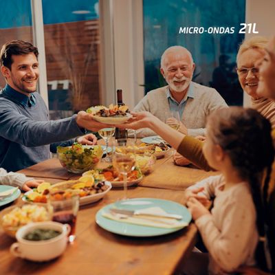 Micro-ondas Mondial MO-01-21-E 21 Litros Cinza Espelhado Cinza / 110