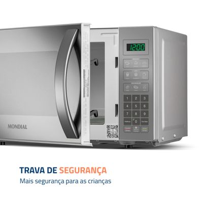Micro-ondas Mondial MO-01-21-E 21 Litros Cinza Espelhado / 110