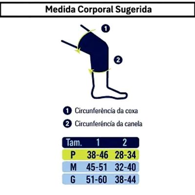 Par de Joelheira Knit Ortho Care Dellamed G / Cinza