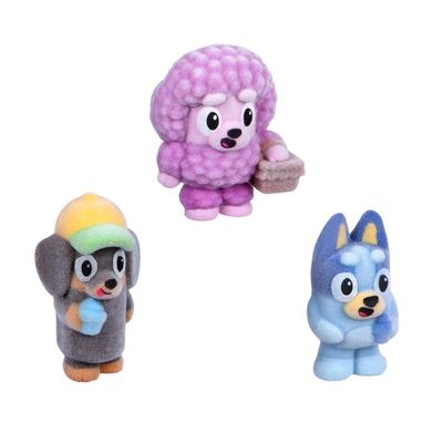 Kit 3 Bonecos Colecionáveis Bluey Fuzzies - Ilha das Sombras