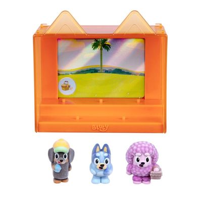Kit 3 Bonecos Colecionáveis Bluey Fuzzies - Ilha das Sombras