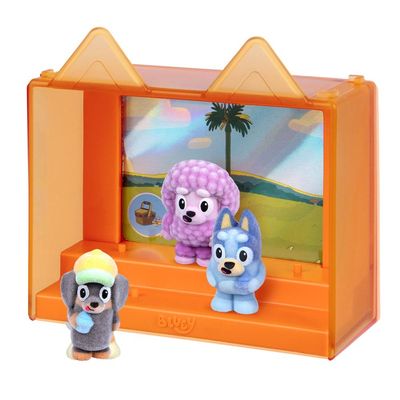 Kit 3 Bonecos Colecionáveis Bluey Fuzzies - Ilha das Sombras