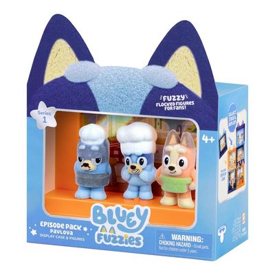 Kit 3 Bonecos Colecionáveis Bluey Fuzzies - Pavlova
