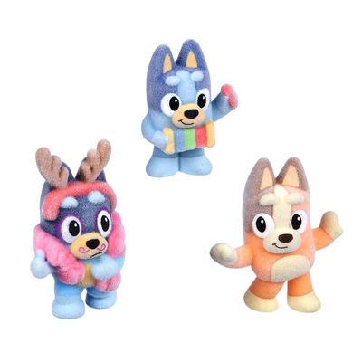 Kit 3 Bonecos Colecionáveis Bluey Fuzzies - Xilofone