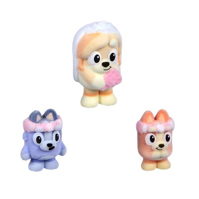 Kit 3 Bonecos Colecionáveis Bluey Fuzzies - A placa