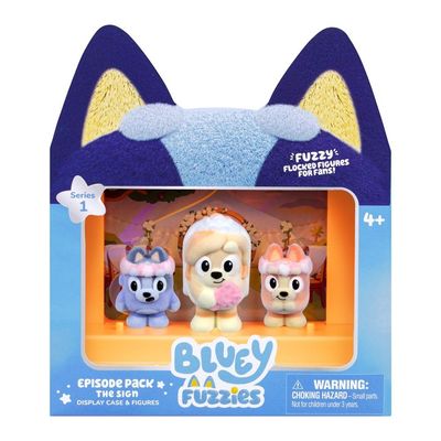 Kit 3 Bonecos Colecionáveis Bluey Fuzzies - A placa