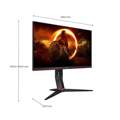 Monitor Gamer Widescreen VA 23,8" AOC 1920 x 1080 FHD 24G2S/BK, Entrada HDMI e VGA