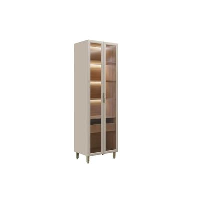 Cristaleira Sala Jantar Allure Led Reflecta 70cm Gris Linea