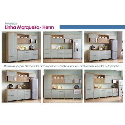 Cozinha Completa Nesher 2 Peças Marquesa CZ440 Nature/Greige